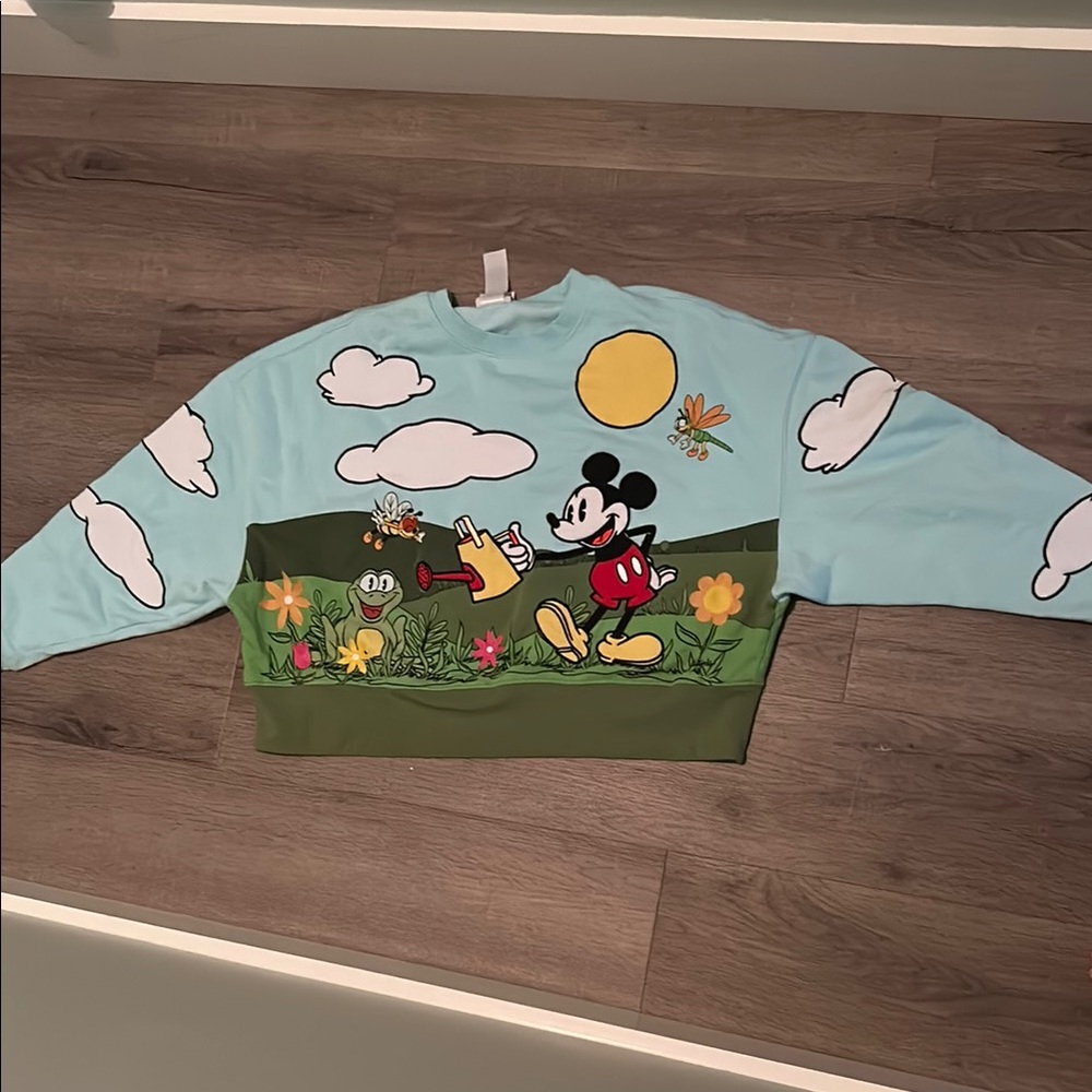 Mickey Mouse Cropped Graphic Sweatshirt